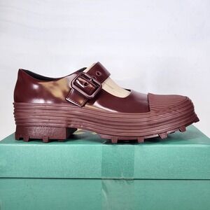 CamperLab Traktori Mary Jane Women Size 11 Burgundy Leather Platform Lug Sole